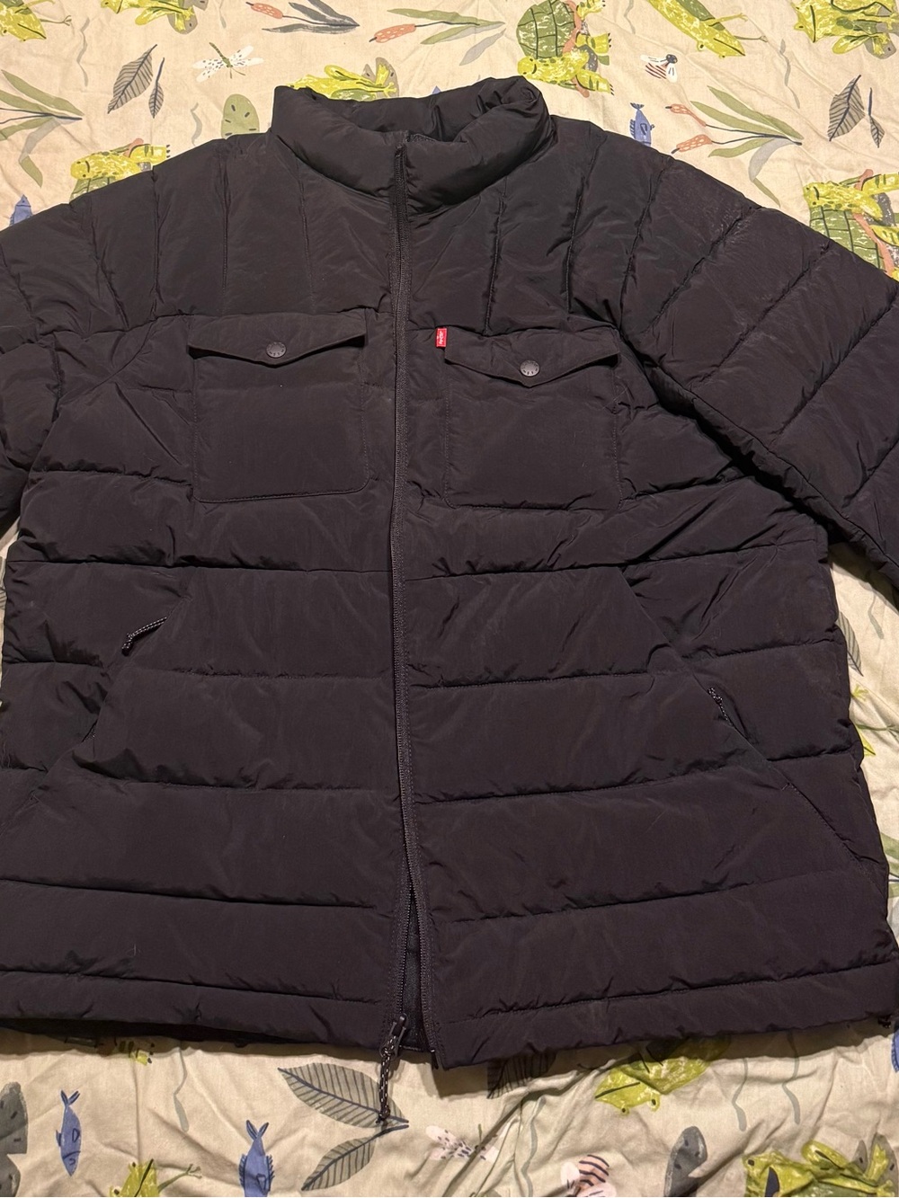 Woman’s Levi Black Puffer Jacket - Lightweight Insulated Coat